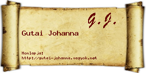 Gutai Johanna névjegykártya